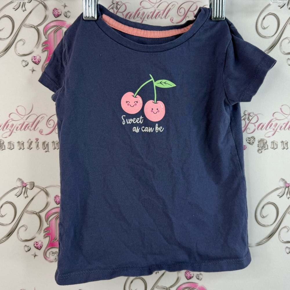 George T-shirt sweet as can be cherries Navy Kids Tee with Cherry Design